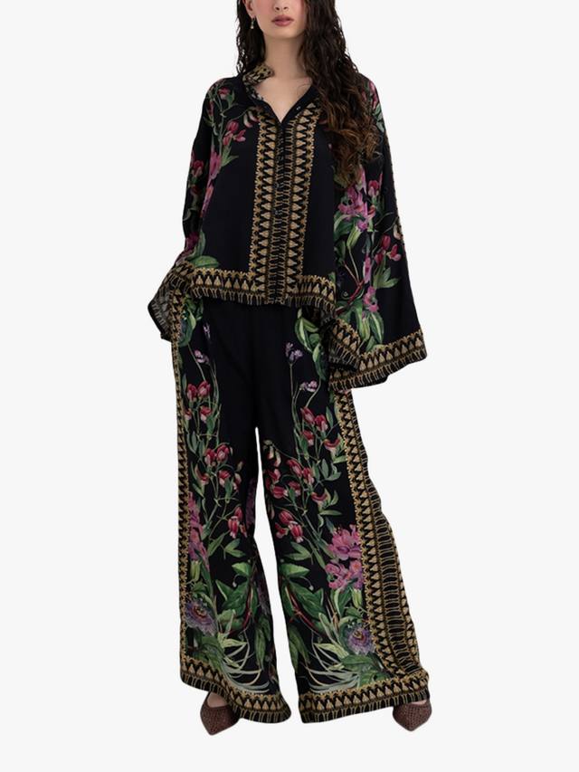 

Siara Floral широкие брюки Raishma, Black