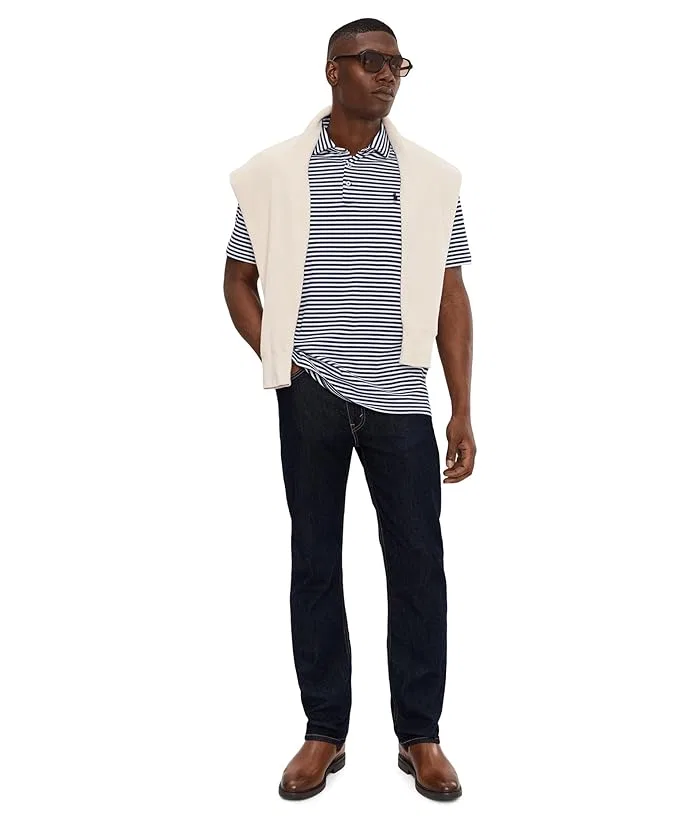 Повседневная футболка-поло с полосками Classic Striped Soft Cotton Polo Ralph Lauren, Summit Plaid/Prl Deco Print/Cedar Plaid — фото 2