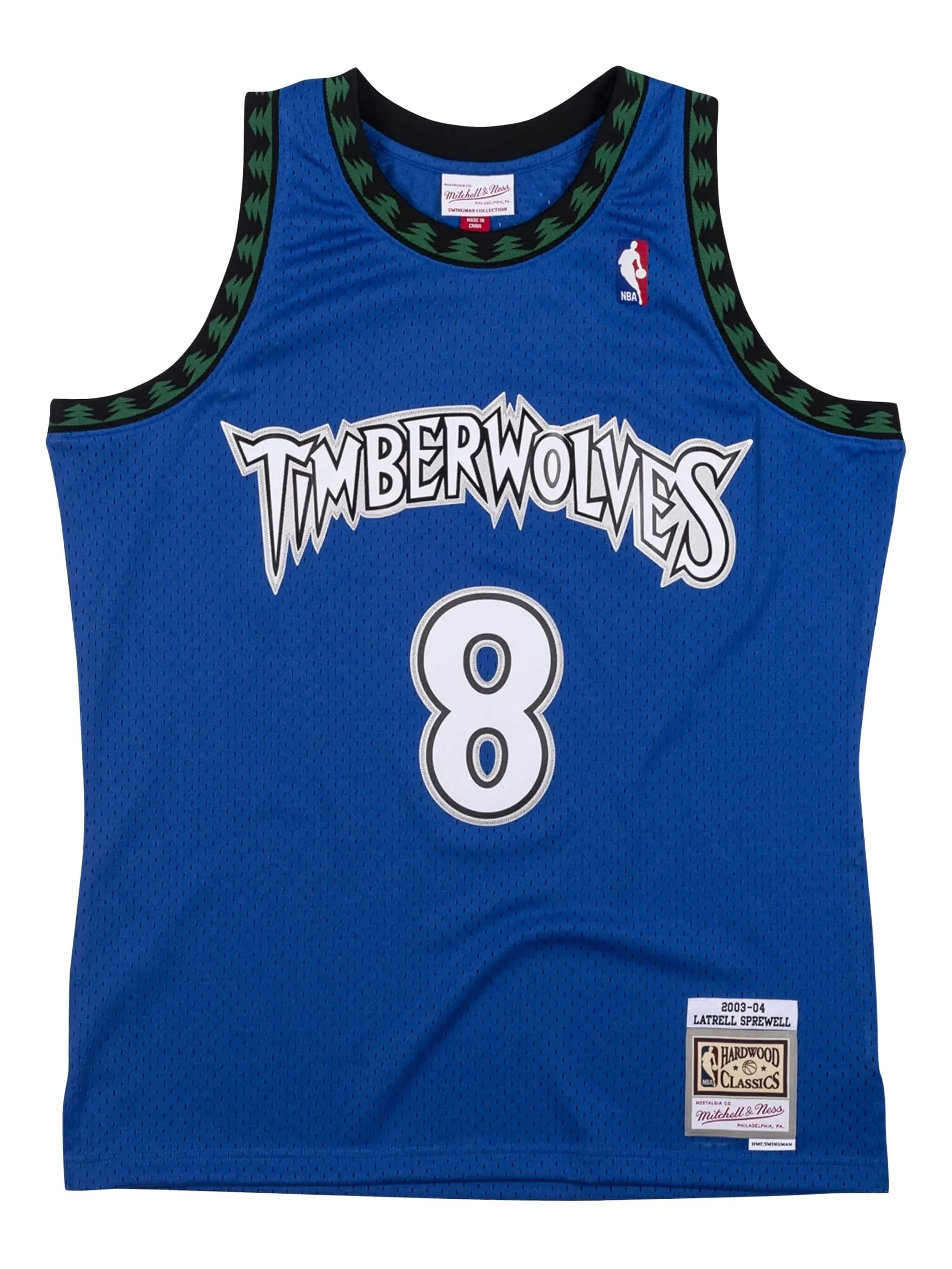 

Футболка Swingman Jersey NBA Minnesota Timberwolves 2003 Latrell Sprewell Mitchell & Ness, синий