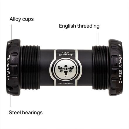 

Нижний кронштейн ThreadFit 24 мм Chris King, черный