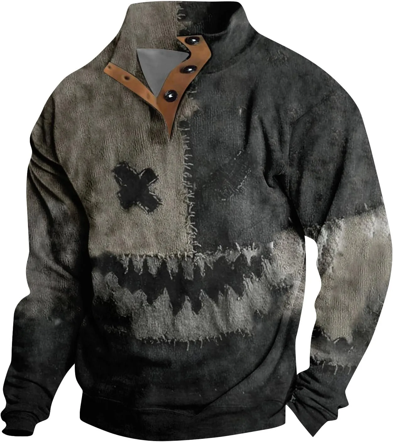 

Толстовка с принтом тыквы на Хэллоуин FQZWONG