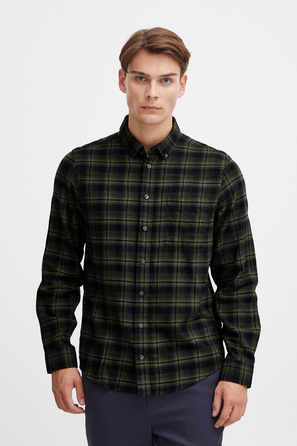 

Рубашка CASUAL FRIDAY Langarm CFAnton LS BD shadow checked shirt 20504779, зеленый