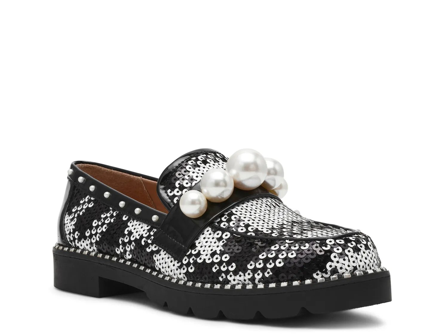 Лоферы Betsey Johnson Harloe Loafer, Black/White Checkerboard Print