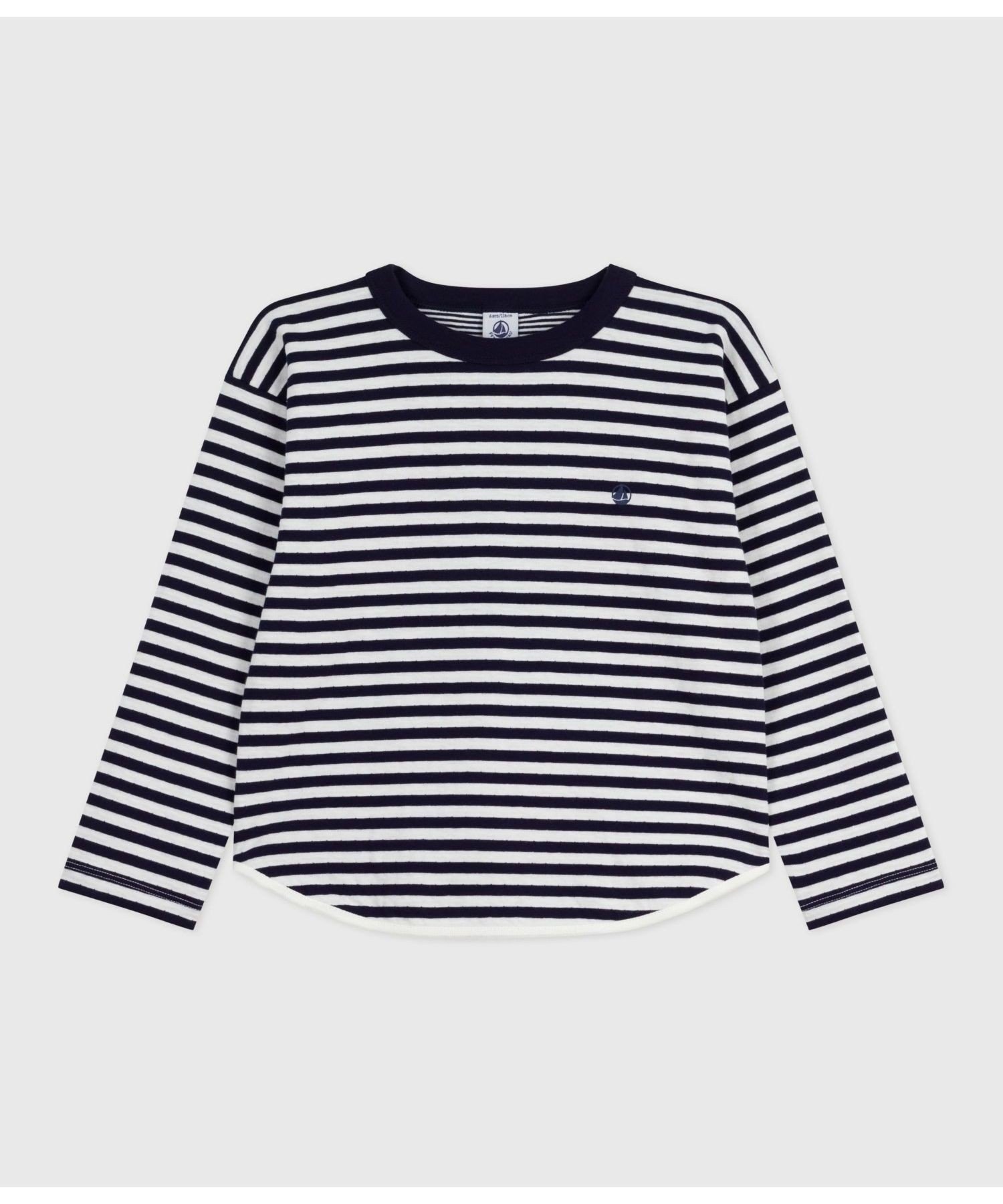 Футболка с длинными рукавами PETIT BATEAU, Blue/Off White
