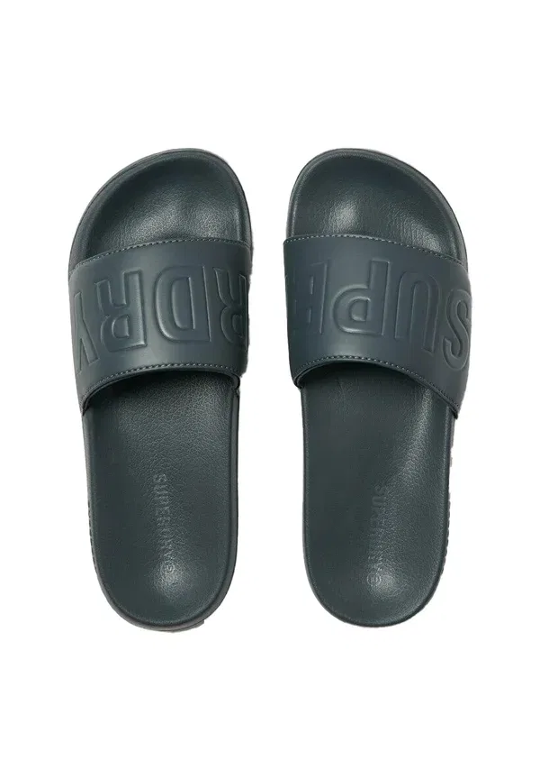 Тапочки Superdry code core pool sliders, тёмный серо-шиферный — фото 3
