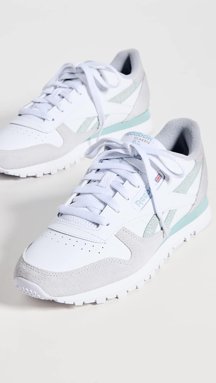 Женские кроссовки Reebok Classic Leather, белый/серый — фото 4