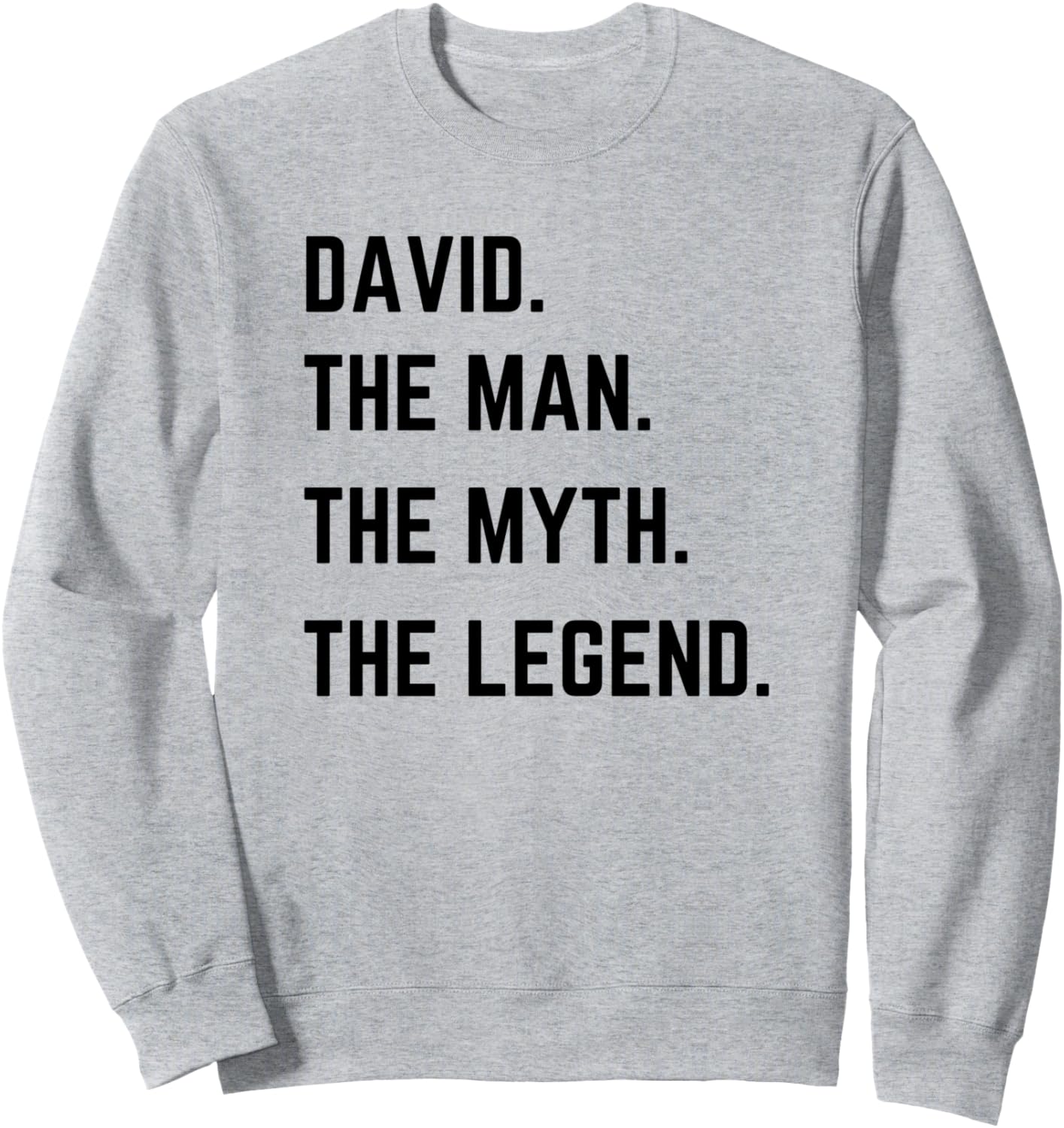 

Толстовка ко Дню отца с изображением Давида, мифической легенды Personal The Man The Myth The Legend Mens Gifts, серый