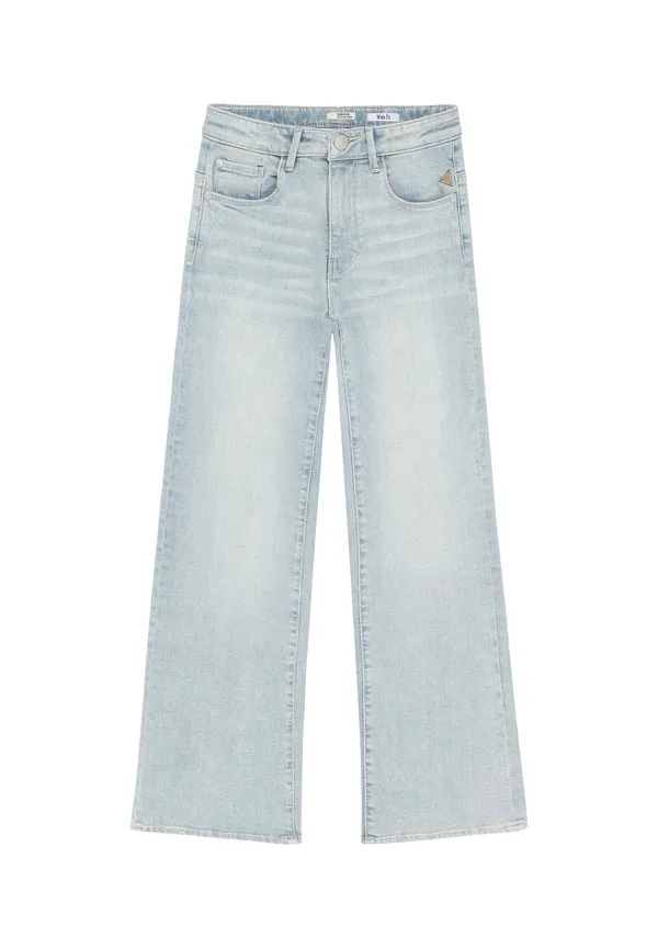 Широкие прямые джинсы Indian Blue Jeans, Used Light Denim