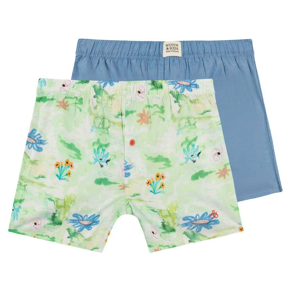 

Трусы-боксеры Scotch & Soda SSFA24M272031 2 units, синий/зеленый