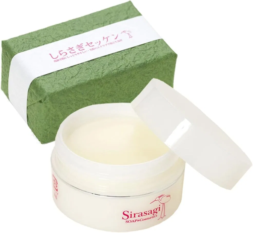 Набор для ухода за кожей с кремом и мылом Shirasagi Soap & Cosmetics, без отдушки