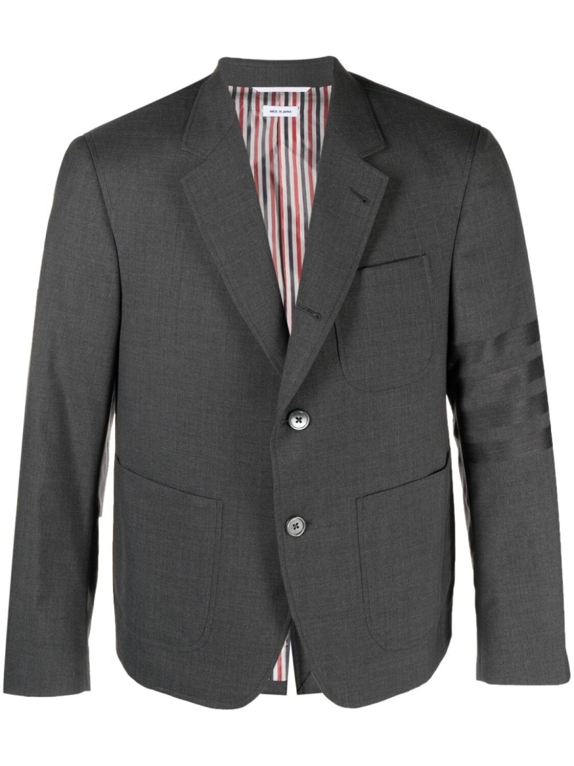

Thom Browne куртка с полосками 4-Bar, серый