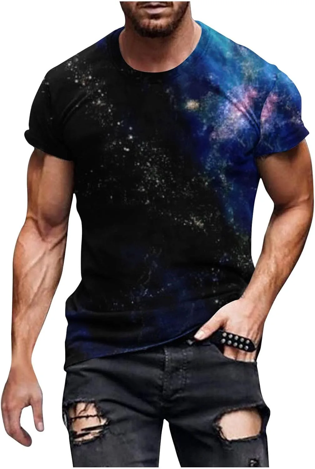 

Мужская футболка с 3D принтом в стиле galaxy Zeiyignr