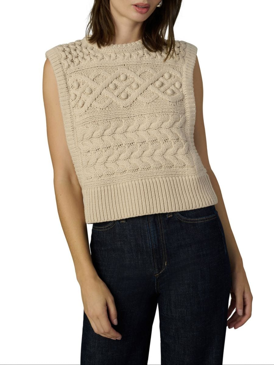 

Жилет-свитер Clara Cable-Knit Joe's Jeans, цвет Milk