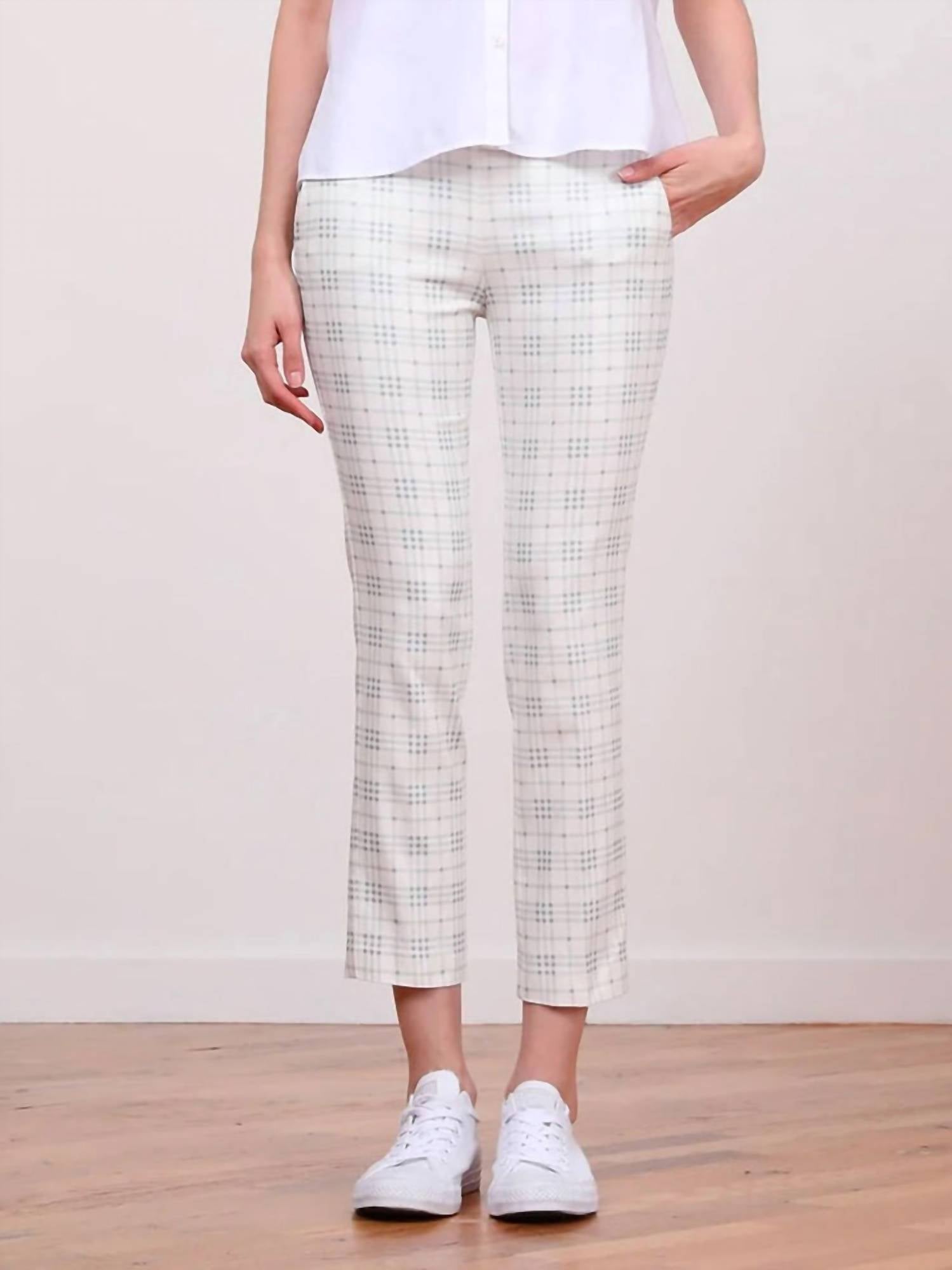 

Брюки Lulu Ankle Slim с карманами, многоцветные, синего цвета Avenue Montaigne