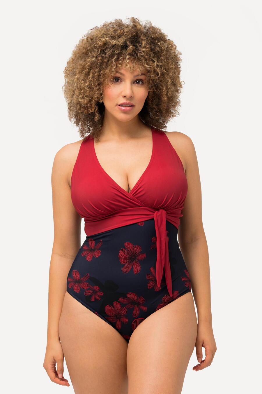 

ULLA POPKEN Женский купальник со скользящими узлами и мягкими чашечками, с вырезом-халтер