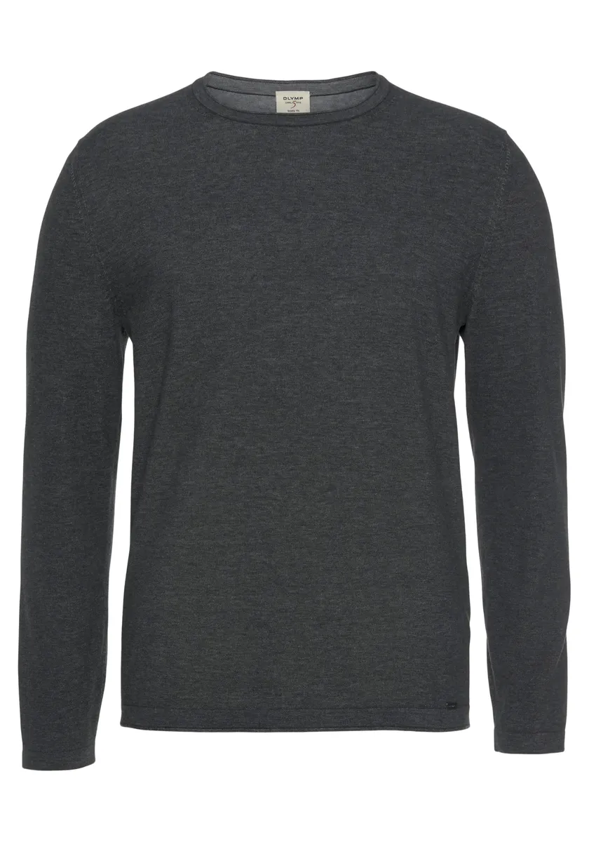 

OLYMP Свитер с круглым вырезом "OLYMP Knit Casual", круглый вырез, антрацит