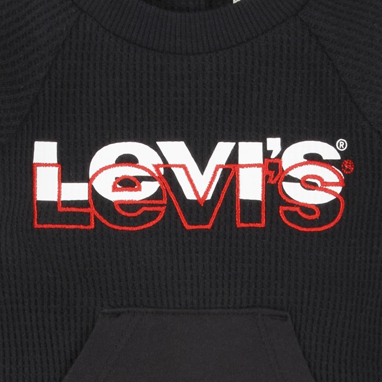 Комбинезон унисекс для малышей Levi's вафельной вязки, Black — фото 3