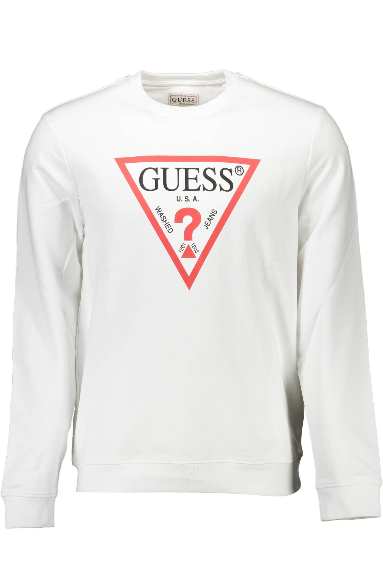 

Белый хлопковый мужской свитер Guess Shoes