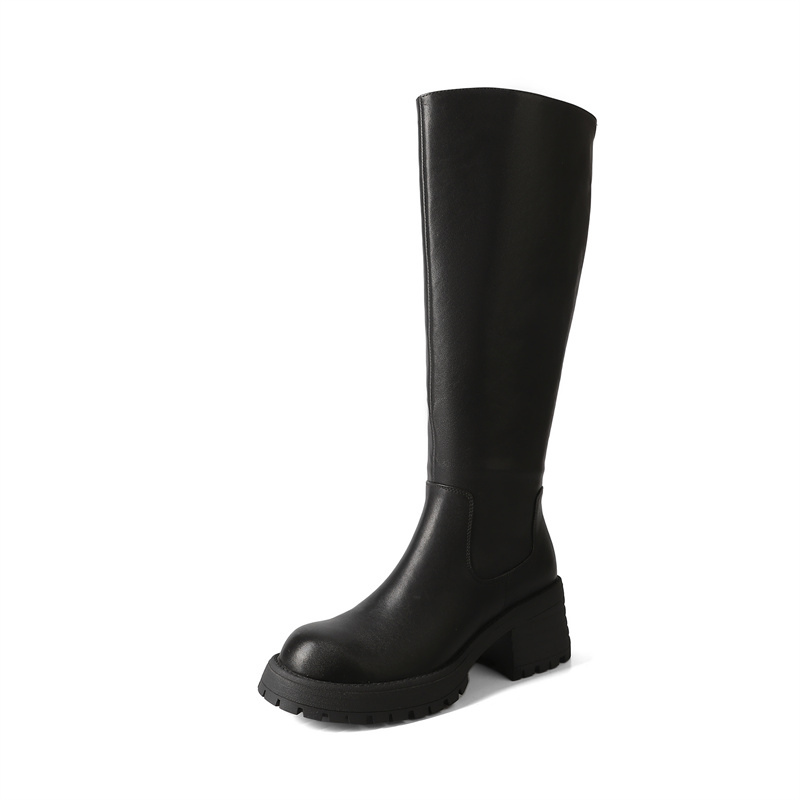 Yeezyy Reezy Черные женские высокие сапоги, цвет Black