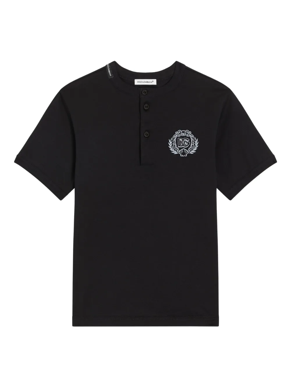 

Футболка с вышивкой Dolce & Gabbana Kids, синий