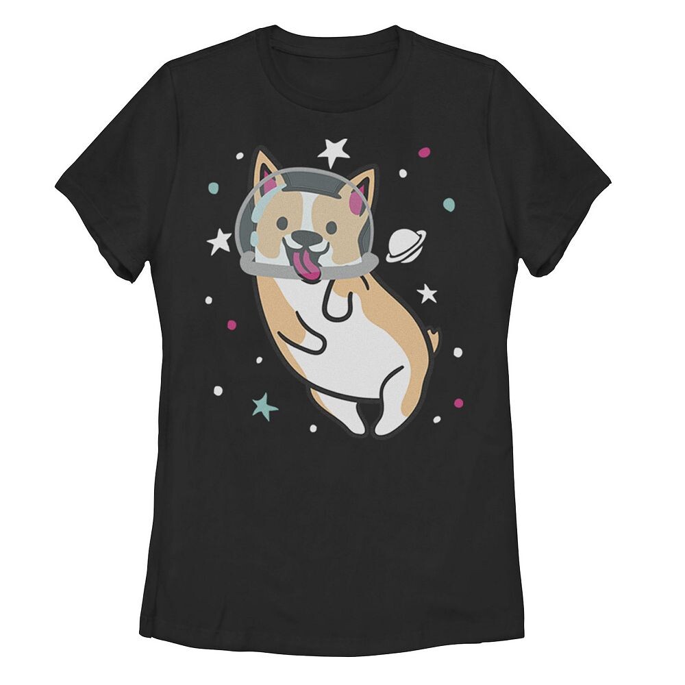 

Футболка Cute Corgi In Space для юниоров, черный