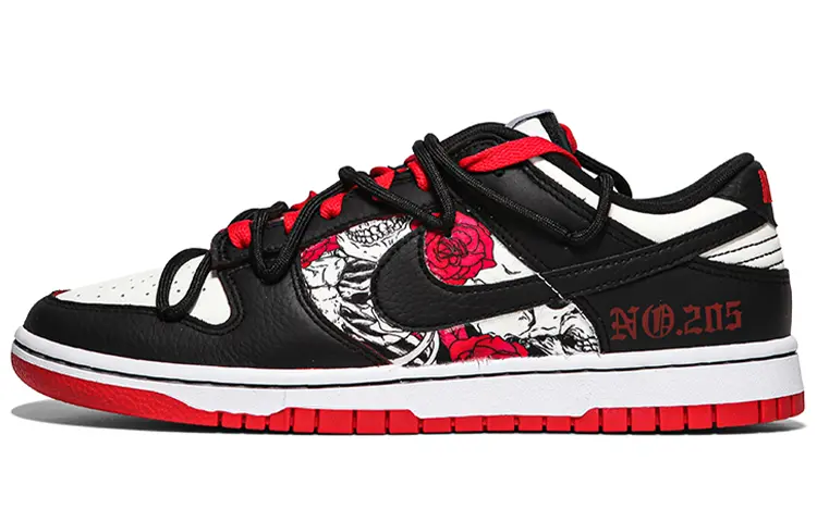 

Кроссовки Nba X Nike Dunk Skateboard Shoes Men Low-Top Black White Red