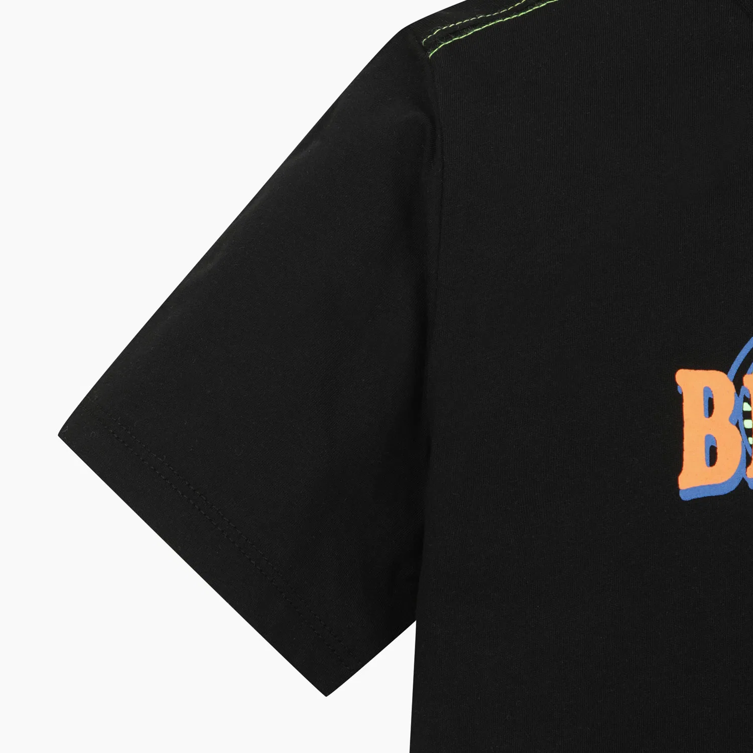 Детская футболка с логотипом чёрная от Benetton Kids — фото 4