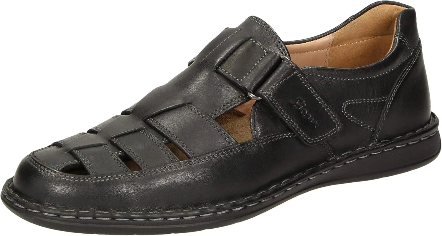 Sioux Herren Sandale Elcino-191 Туфли, Black 000