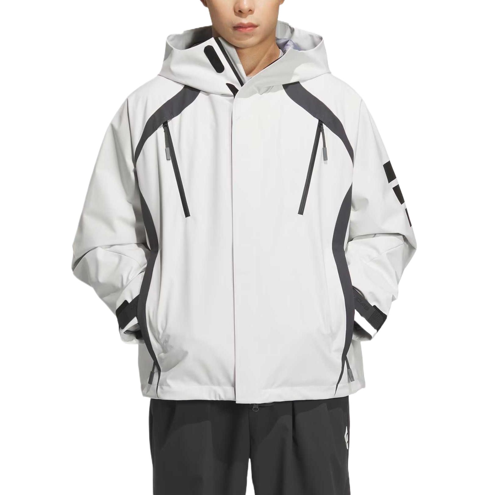 Adidas ФУТУР СТАЙЛ Тканая куртка Унисекс Ярко-белый, Bright White — фото 3