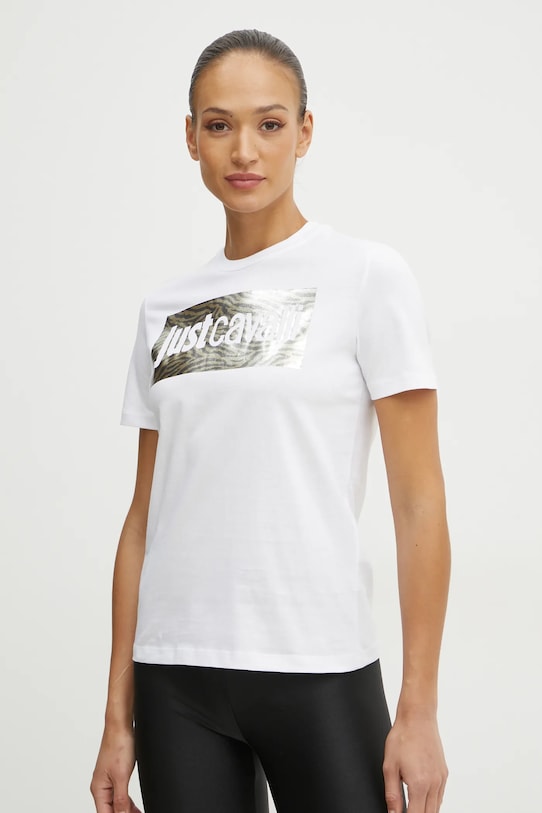 

Хлопковая футболка Just Cavalli, белый