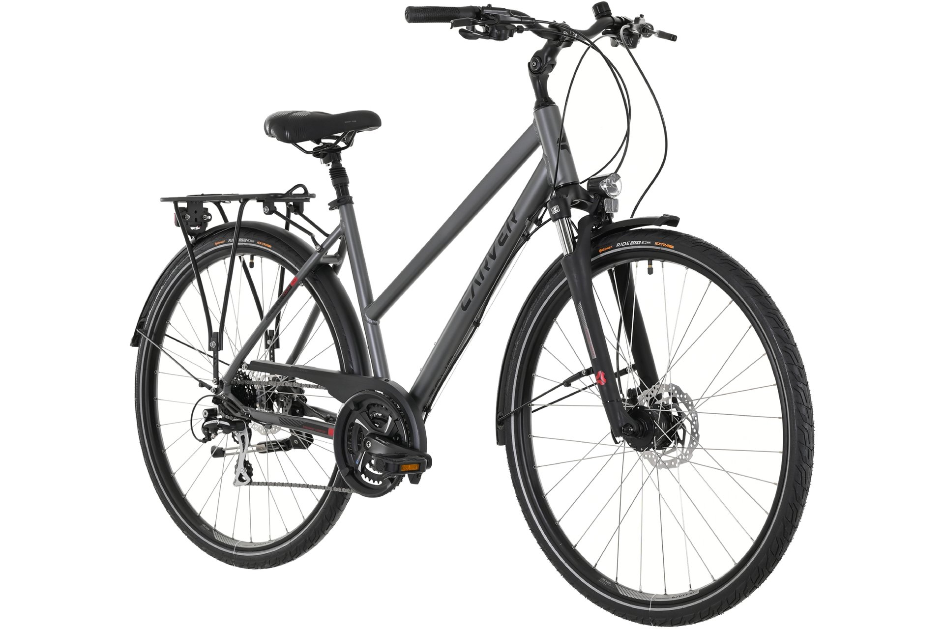 Треккинговый велосипед Carver Tour 110 - 28 дюймов - Damen Sport - 2024, цвет Grau|darkanthracite black red — фото 2
