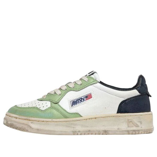 Кроссовки medalist super vintage low leather sneakers 'white green teal' Autry, белый