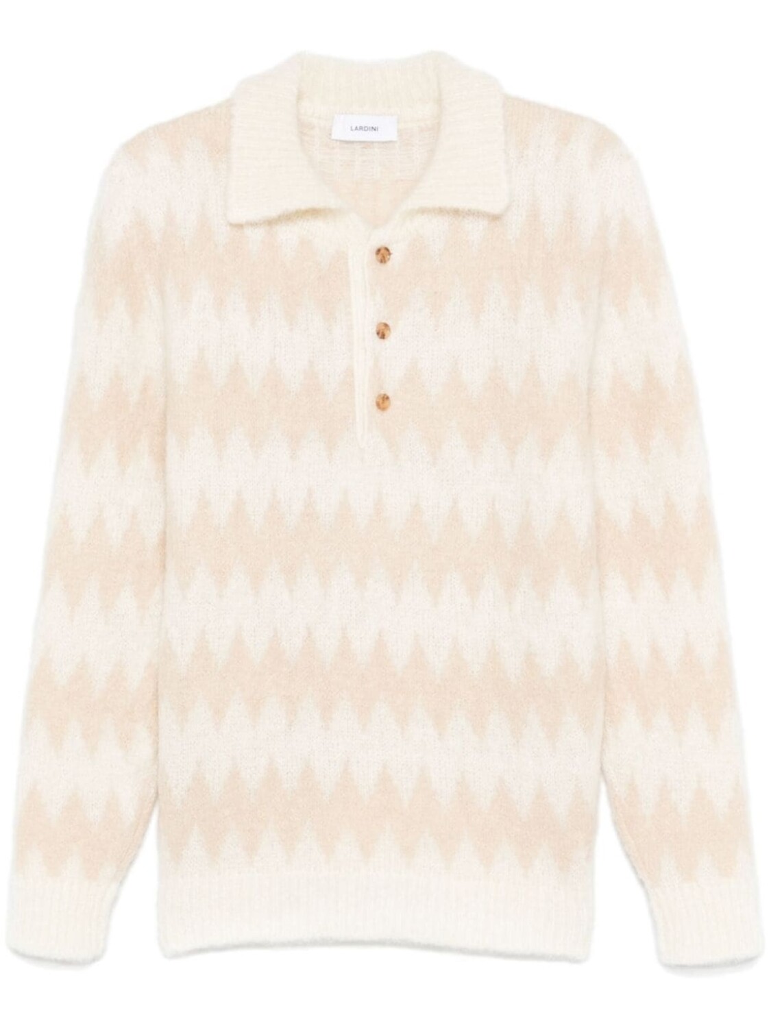 

Свитер-поло Lardini с зигзагом, серый