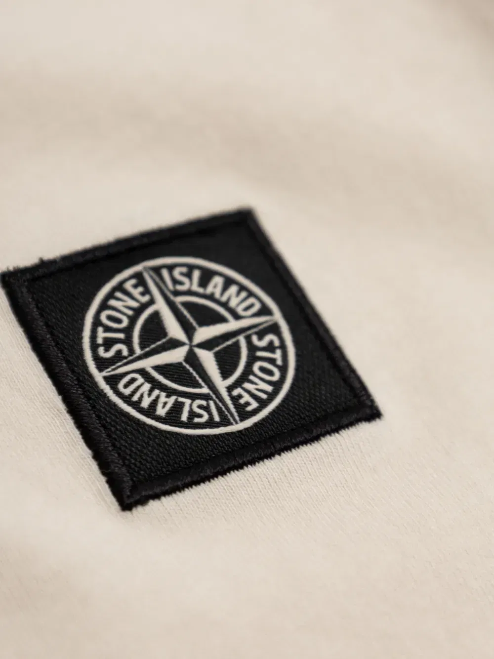 Футболка с нашивкой-логотипом Stone Island Junior, бежевый — фото 4