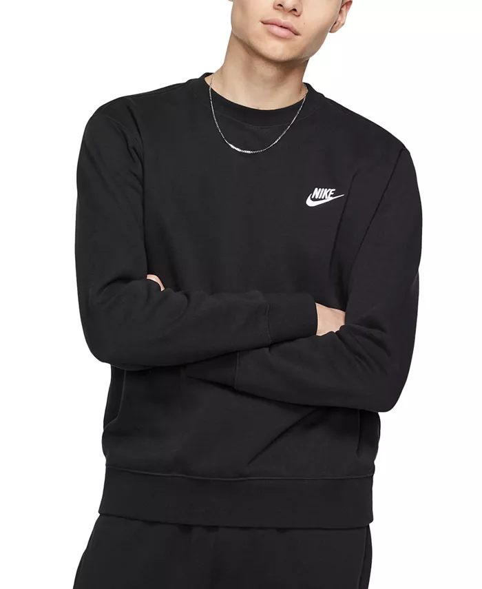 

Мужской флисовый свитшот Club Fleece Nike, черный