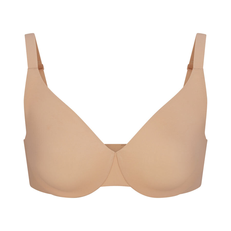 

Бюстгальтер полного покрытия без подкладки SKIMS Smoothing Intimates, цвет Clay