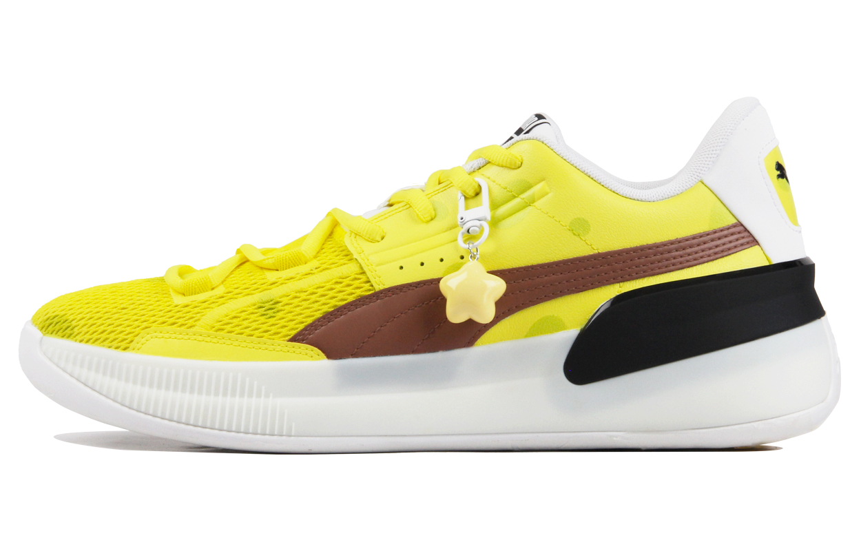 

Кроссовки баскетбольные Clyde Hardwood мужские низкие PUMA, жёлто-коричневые