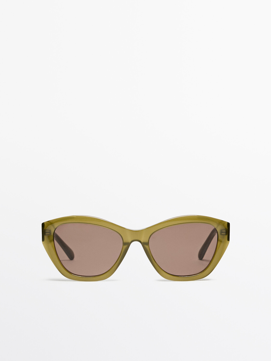 

Полупрозрачные солнцезащитные очки Massimo Dutti, зеленый