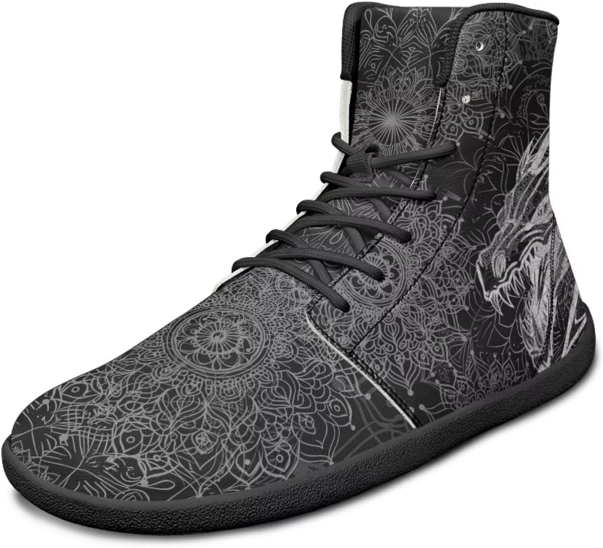 

Кроссовки JoyLamoria унисекс с высокой посадкой, в стиле мандалы, кожаные, на шнуровке, удобные повседневные модные кроссовки, Dragon