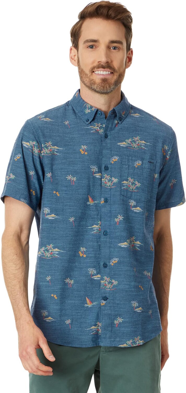 

Рубашка Hurley One & Only Stretch Short Sleeve Woven, цвет Abyss