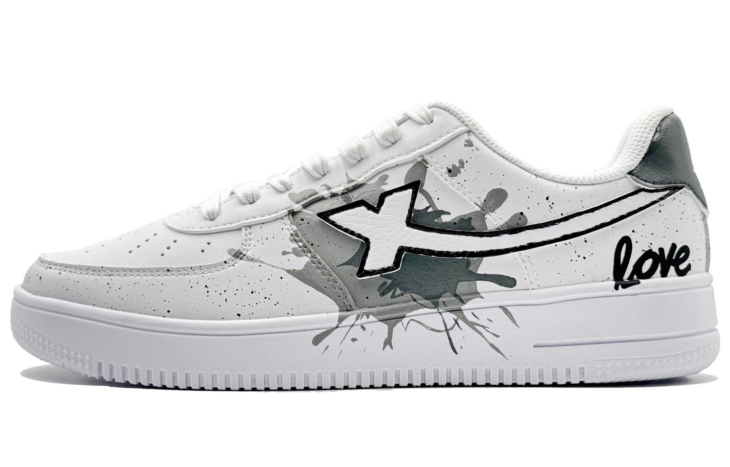 

XTEP Air Force One нескользящие, износостойкие, дышащие низкие скейтерские кроссовки мужские серо-белые, цвет Gray White