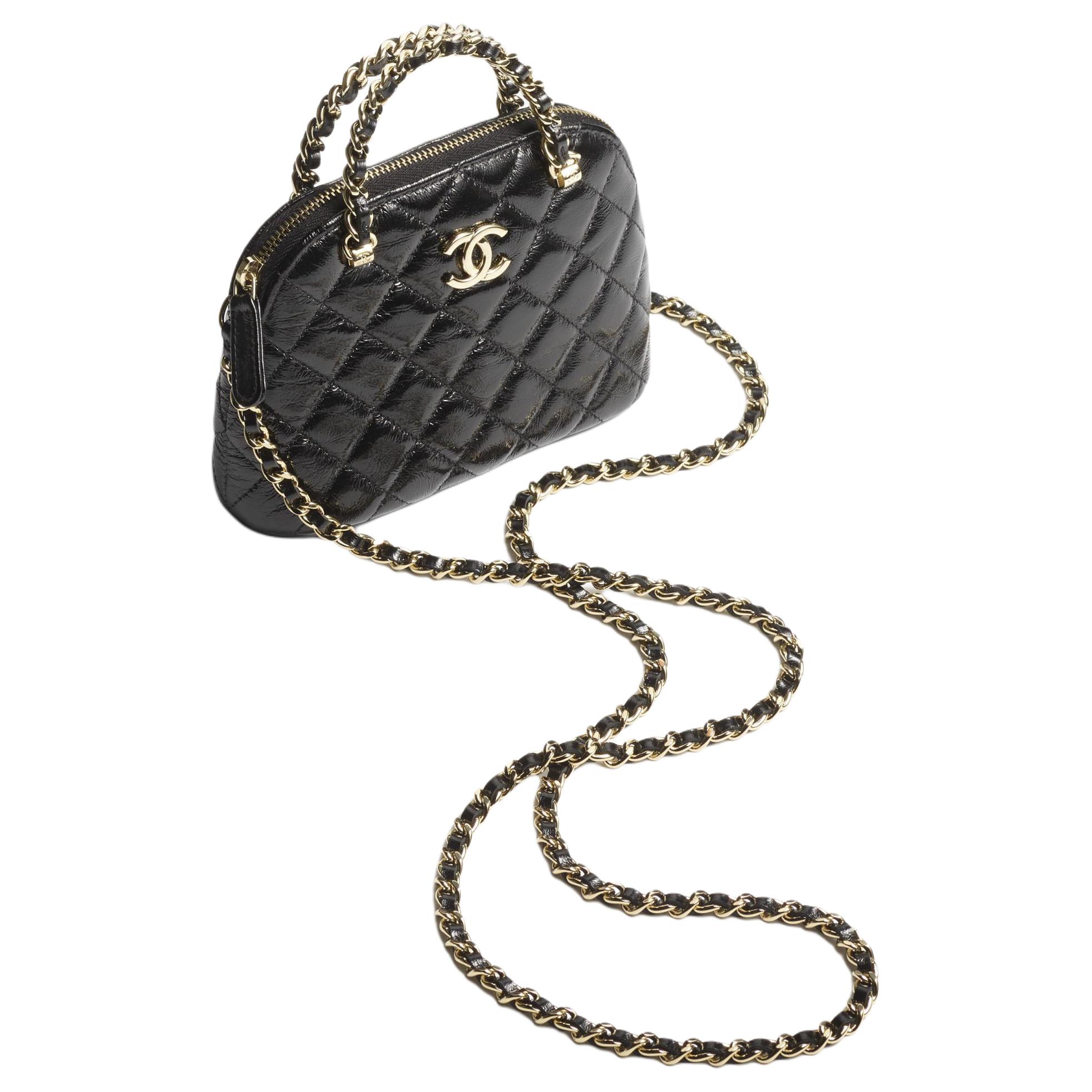 Яркая сумка-полусфера из ягненка, женская сумка через плечо, черная CHANEL — фото 3
