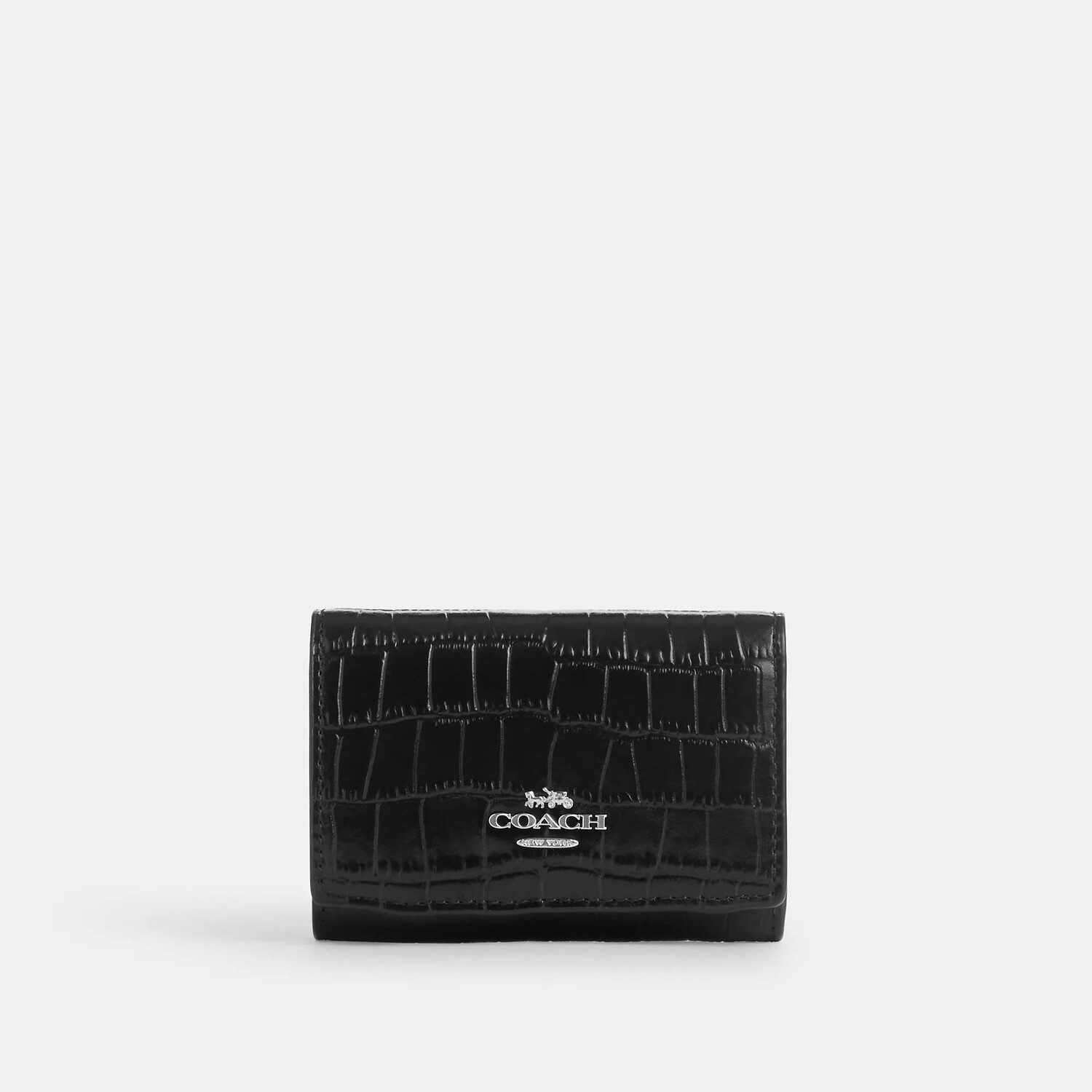 

Микрокошелек Coach Outlet, цвет Silver/Black