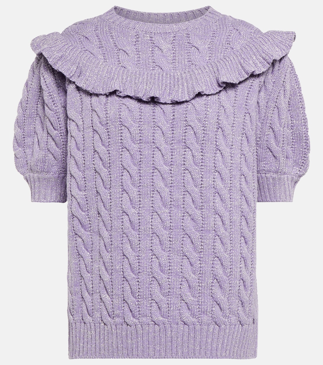 

Топ из смесовой шерсти с оборками Miu Miu, Lila