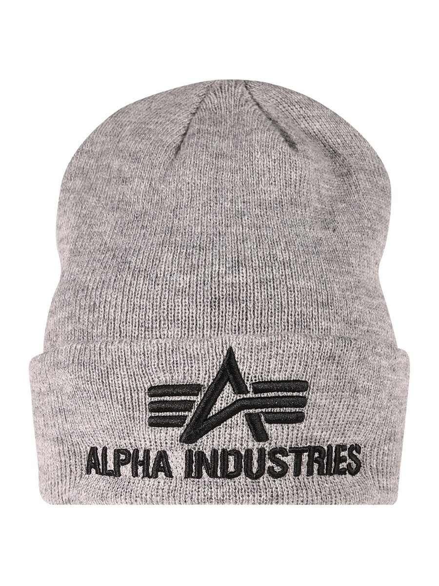 

Шапка ALPHA INDUSTRIES Beanie, цвет mottled grey