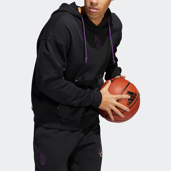 Толстовка Adidas Dame 8 Inn Hdy Basketball Sports Hooded Pullover Long Sleeves Black, черный — фото 4