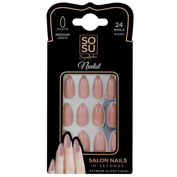 

Накладные ногти uñas postizas stiletto nudist Sosu, цвет nude