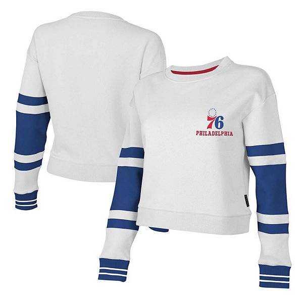 

Женский белый свитшот philadelphia 76ers scrimmage cropped Stadium Essentials