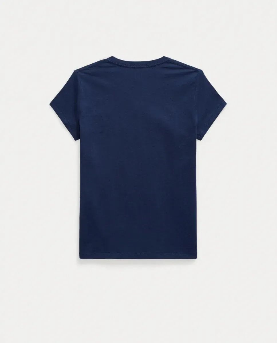 Детская футболка из хлопкового трикотажа Polo Ralph Lauren, темно-синий — фото 2