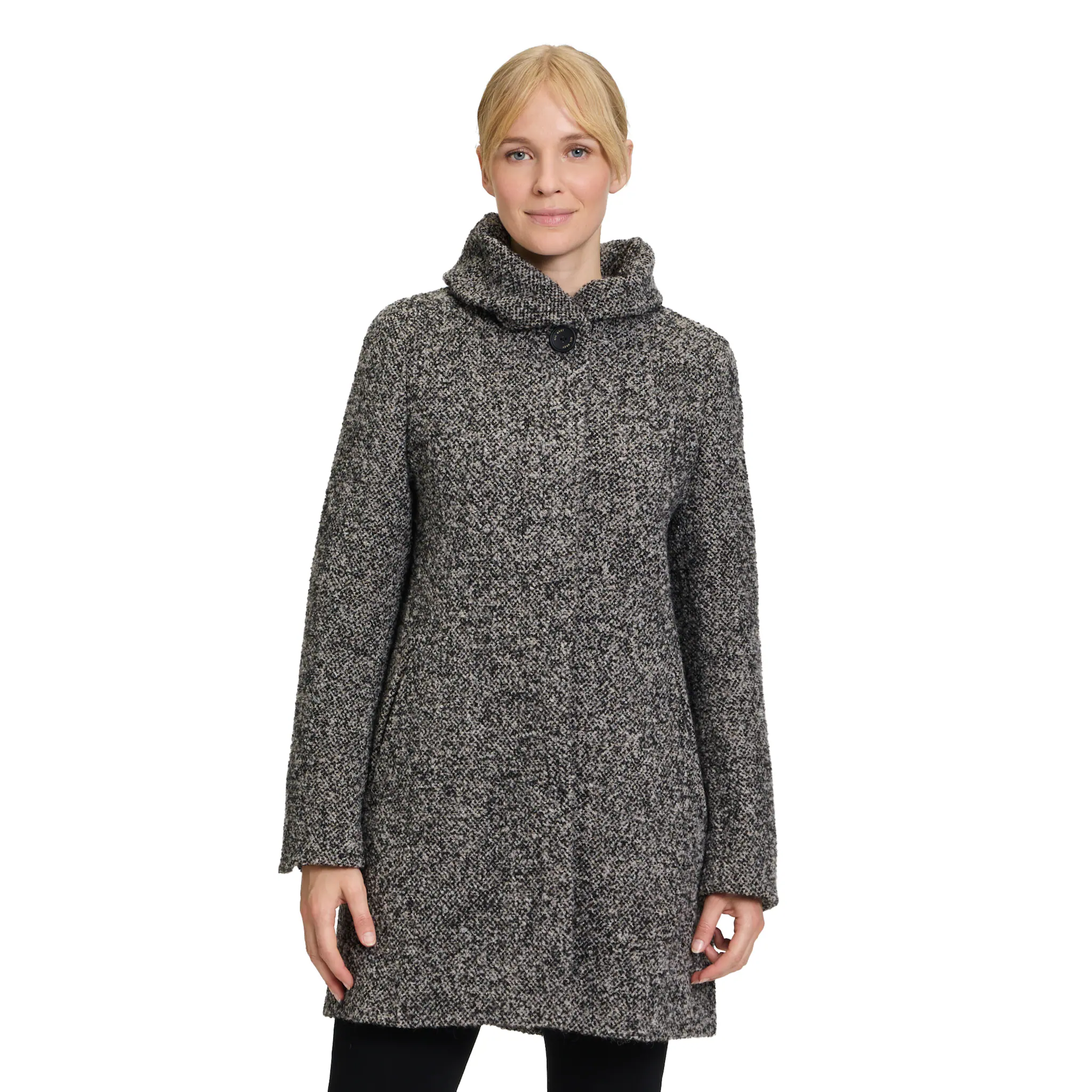 

Шерстяное пальто Gil Bret с воротником стойкой, цвет Taupe/Black